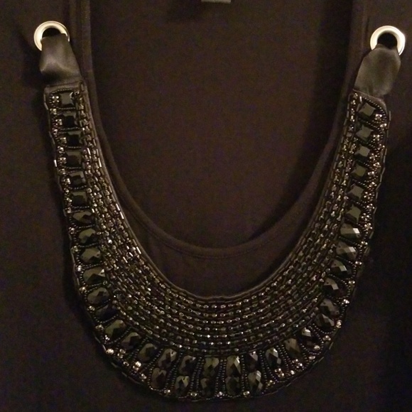 INC   Black Embroidered Top - Picture 2 of 2